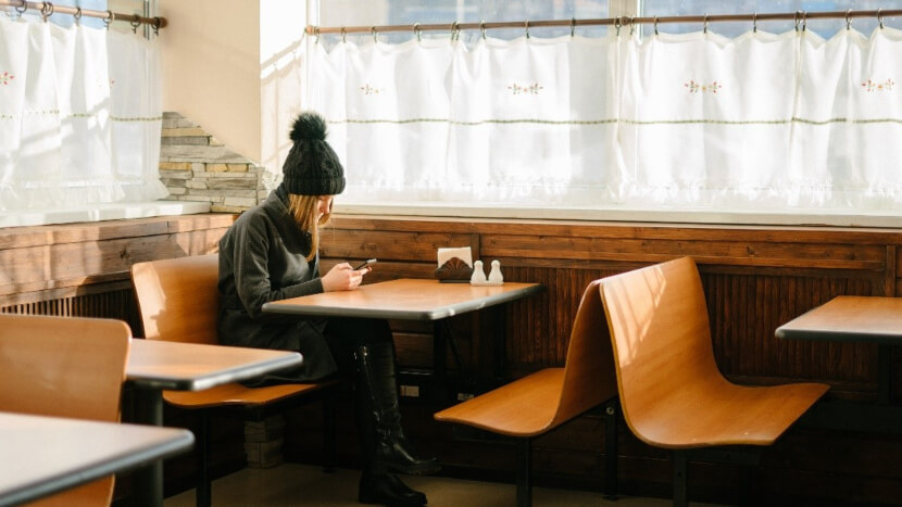 Eating out alone