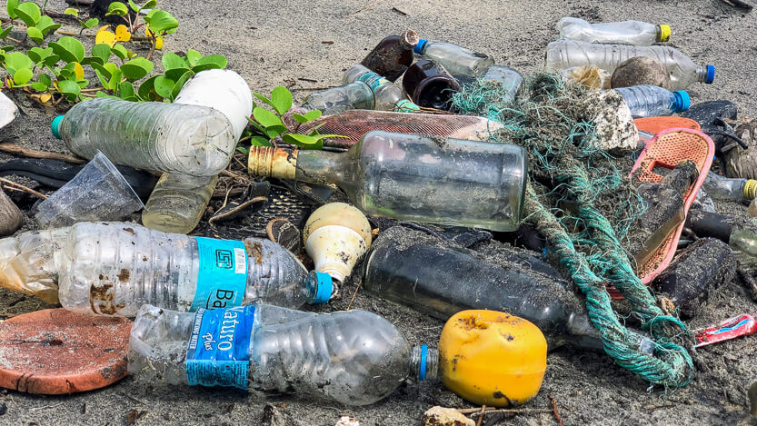 Rubbish on beach