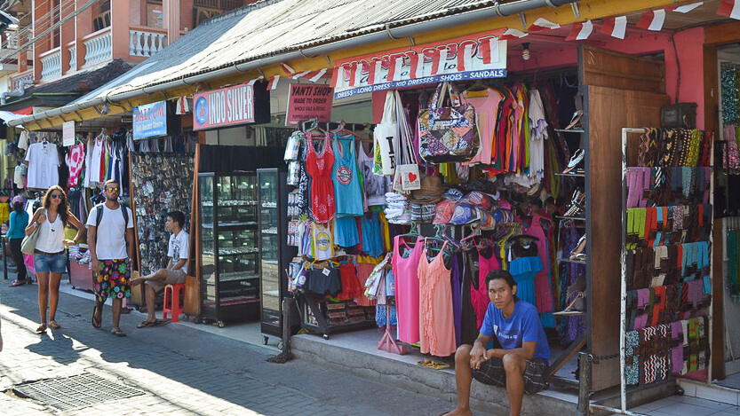 Tourist shops in Bali