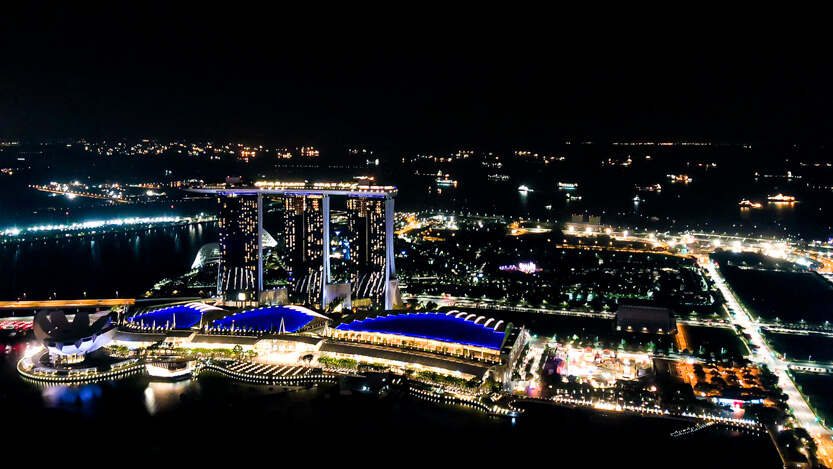 View of Marina Bay Sands from 1-Altit