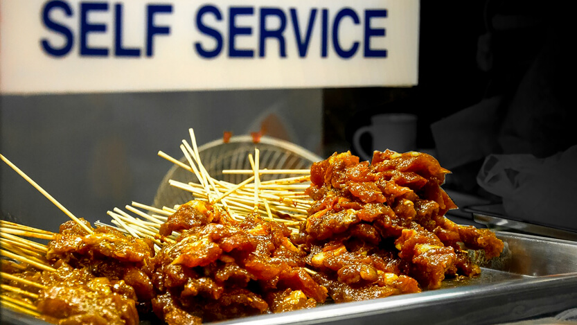 Satay street food stall